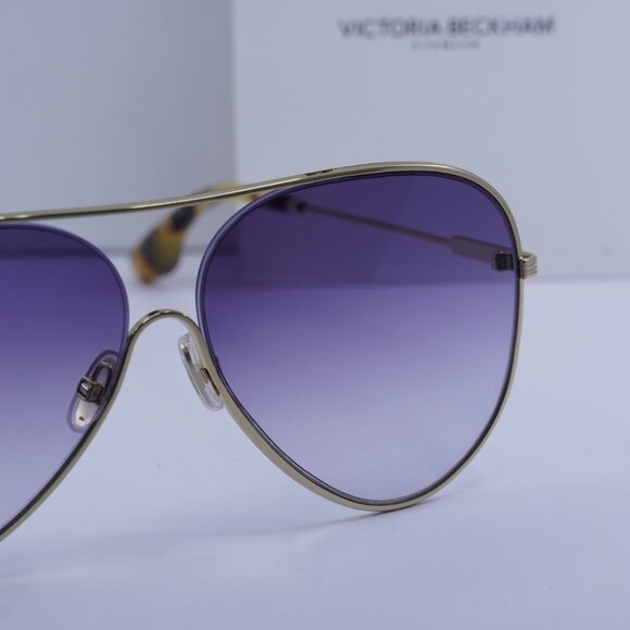 Victoria Beckham VB133S 710 Aviator Sunglasses – Gold/Purple Gradient - Picture 5 of 12